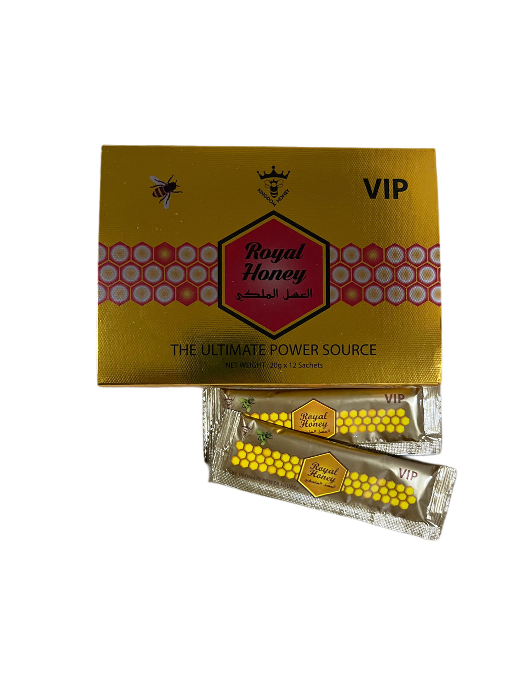 Royal Honey VIP - 1 Caja con 12 sobres de 20 Gramos